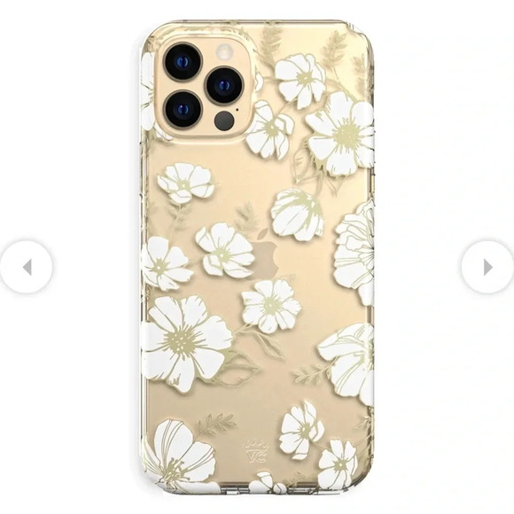 Velvet Caviar iPhone 13 case White and Gold Floral - Picture 1 of 9